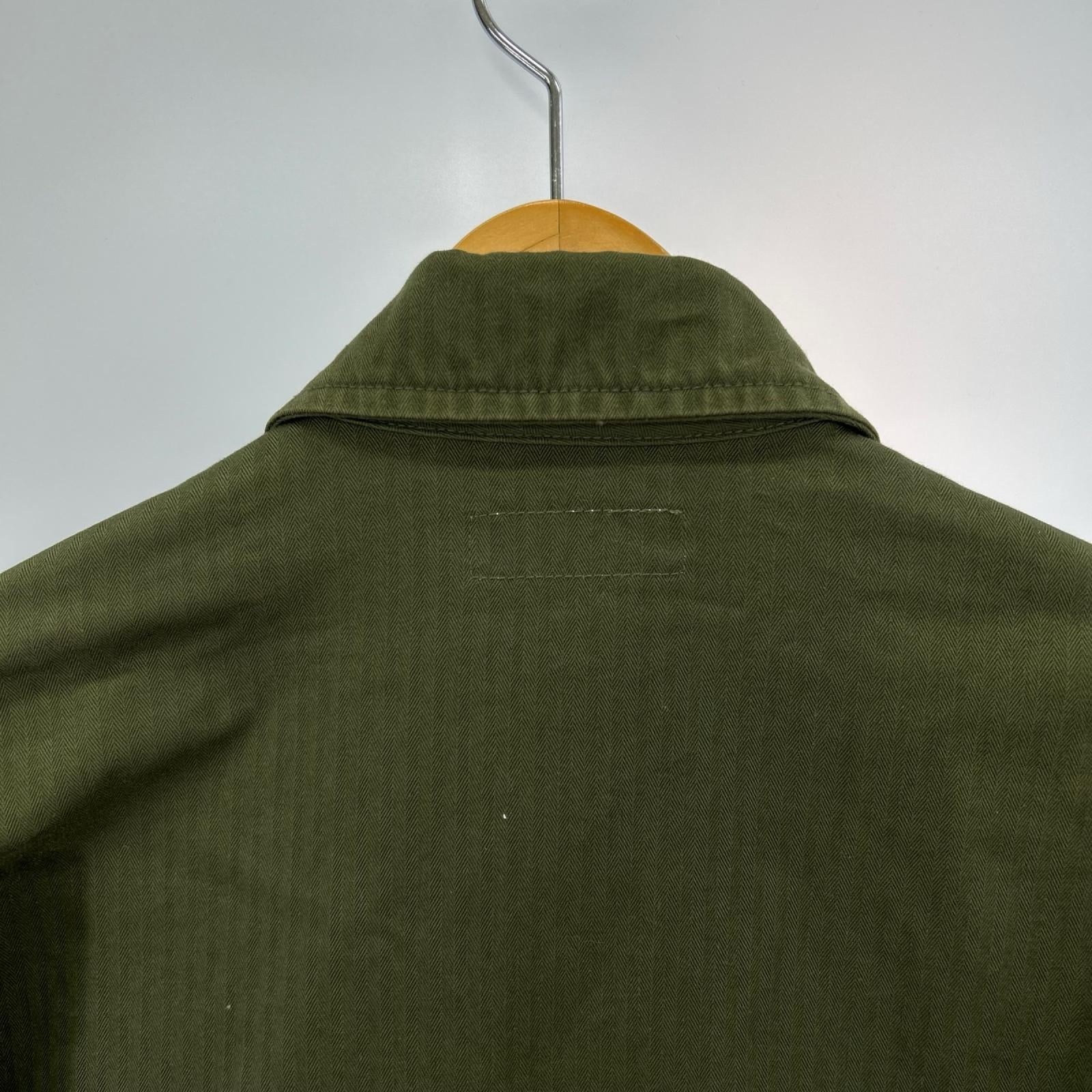 ジャケット Graphpaper 22AW Suvin Herringbone Military Jacket 1 オリーブ 1