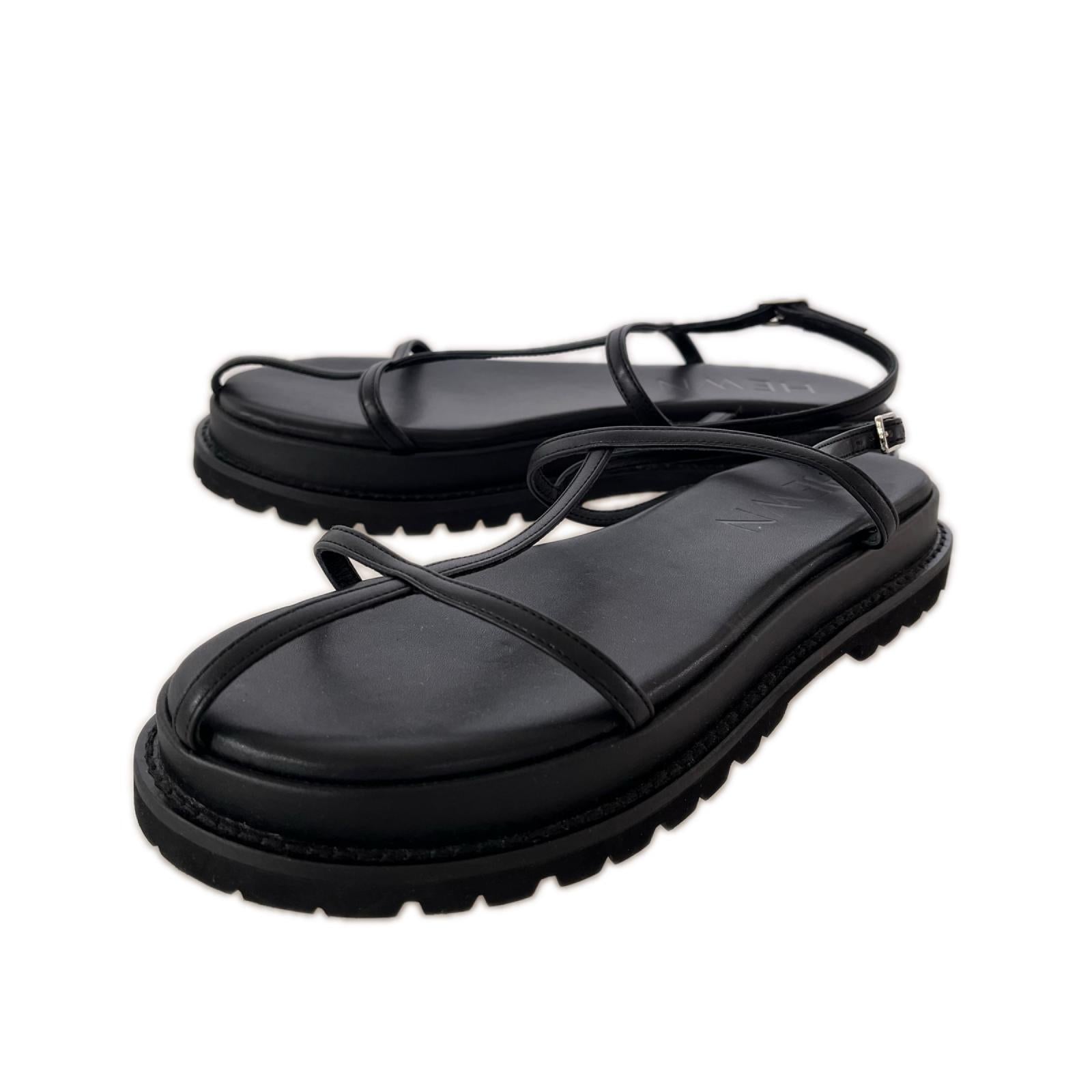 シューズ HEWN t-strap sandal 38 ブラック