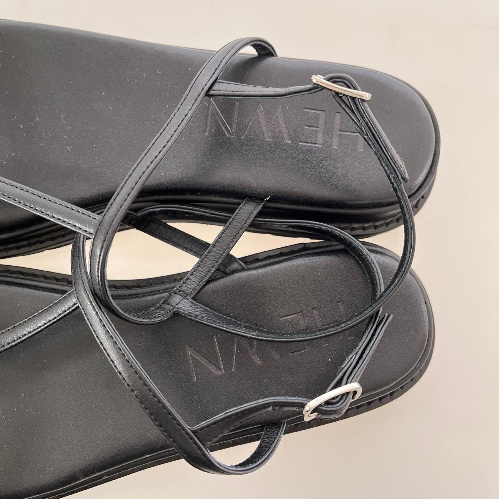 シューズ HEWN t-strap sandal 38 ブラック
