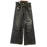 デニムパンツ DIESEL ﾀﾞﾒｰｼﾞﾜｲﾄﾞﾊﾟﾝﾂ 32 ブラック