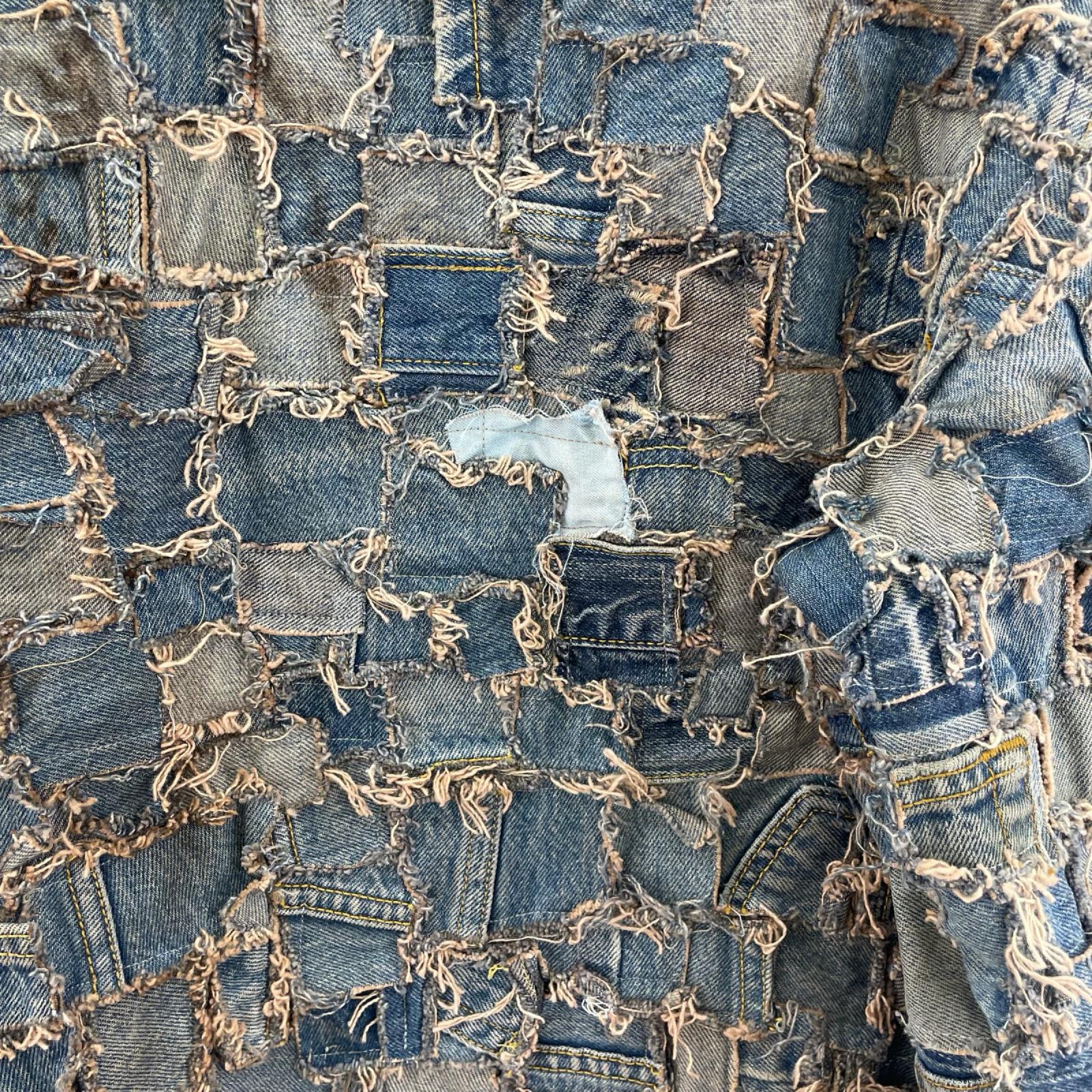 デニムジャケット INNOCENCE Square Patchwork Denim Jacket L 青 L
