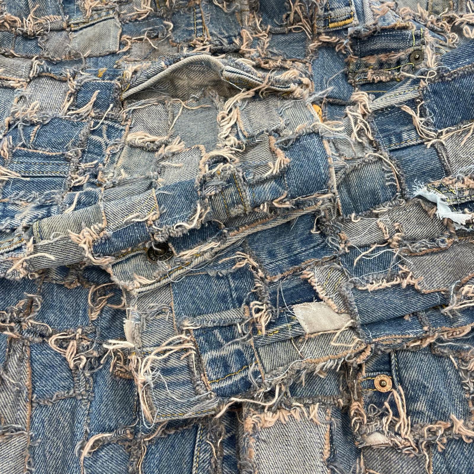 デニムジャケット INNOCENCE Square Patchwork Denim Jacket L 青 L