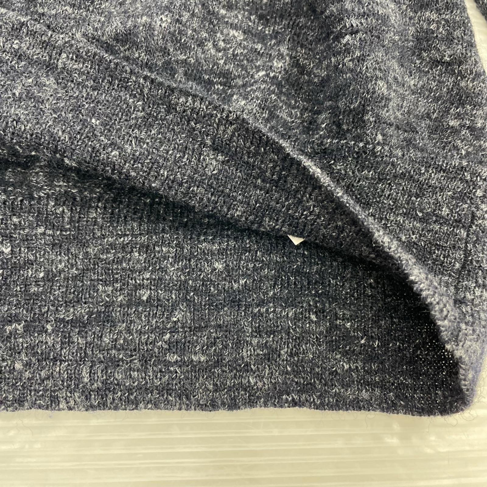 ニット Martin Margiela14AW ﾚｻﾞｰｴﾙﾎﾞｰﾊﾟｯﾁ 紺 S ネイビー