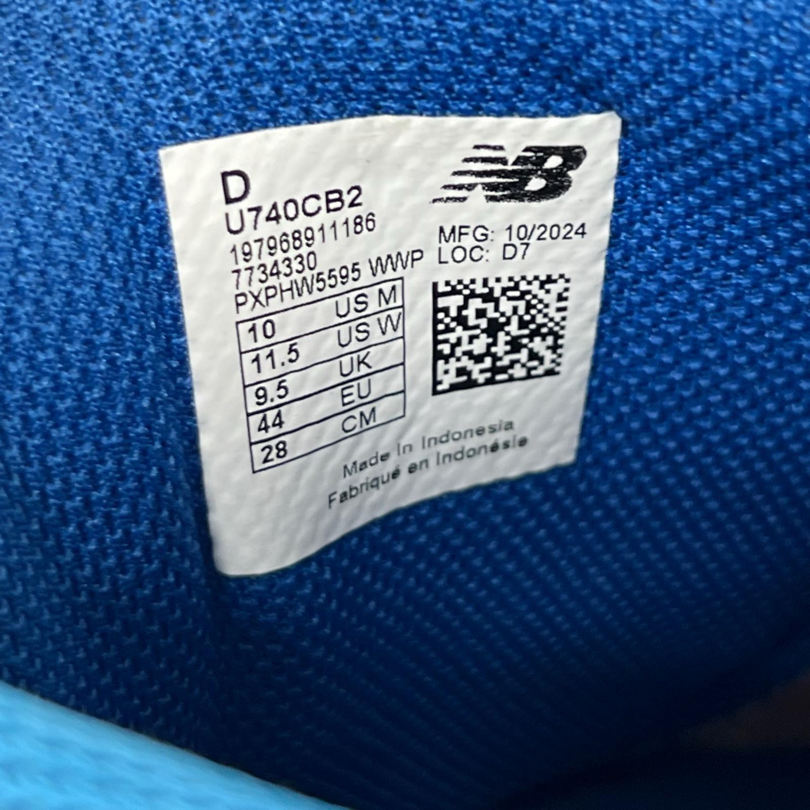 スニーカー NEW BALANCE AMINE U740CB2 28.0 青 28cm (US10 UK9 1/2 EU46) ブルー
