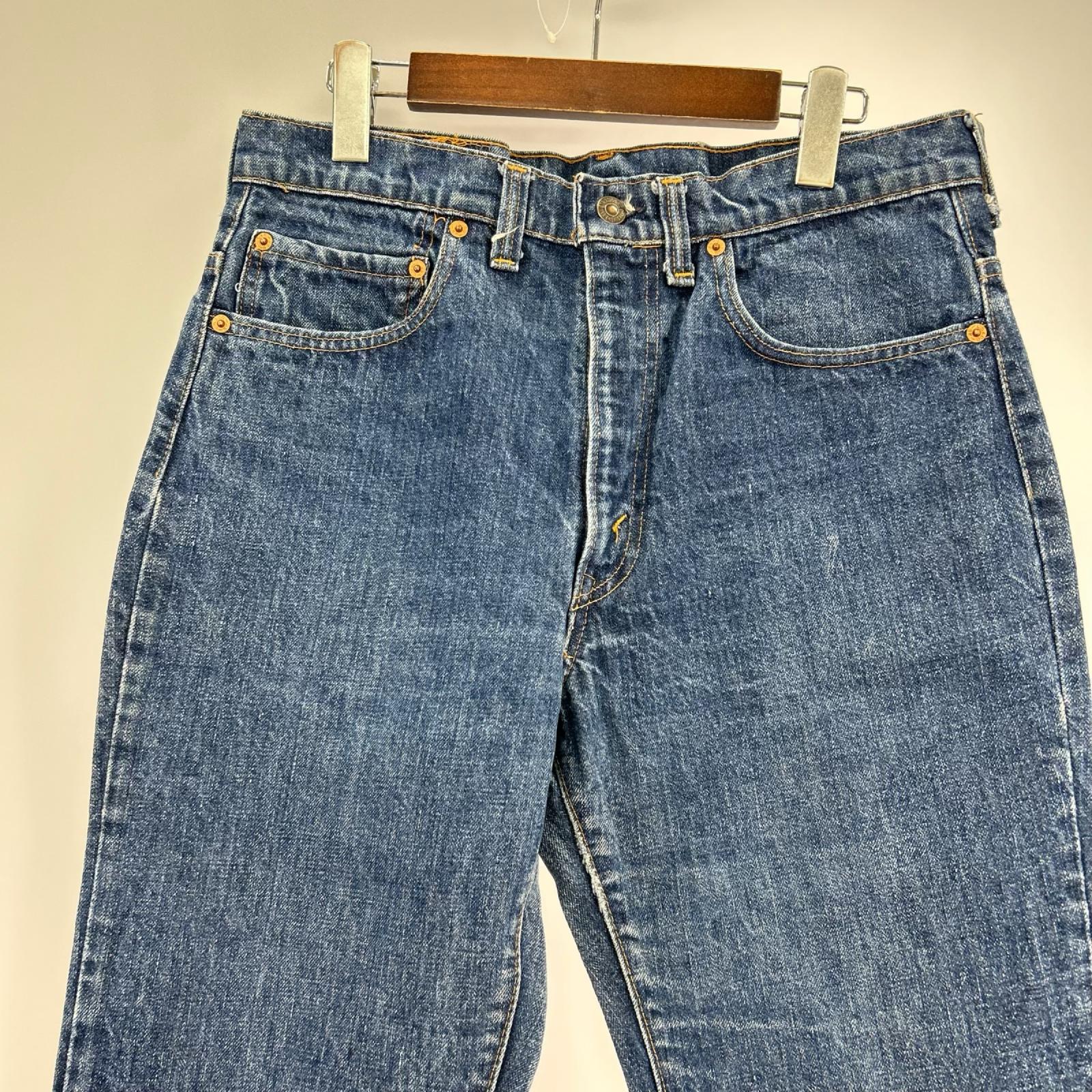 デニムパンツ 70s USA製 517-0217 (33) TALON トップボタン裏16　内タグ欠損 33 ブルー
