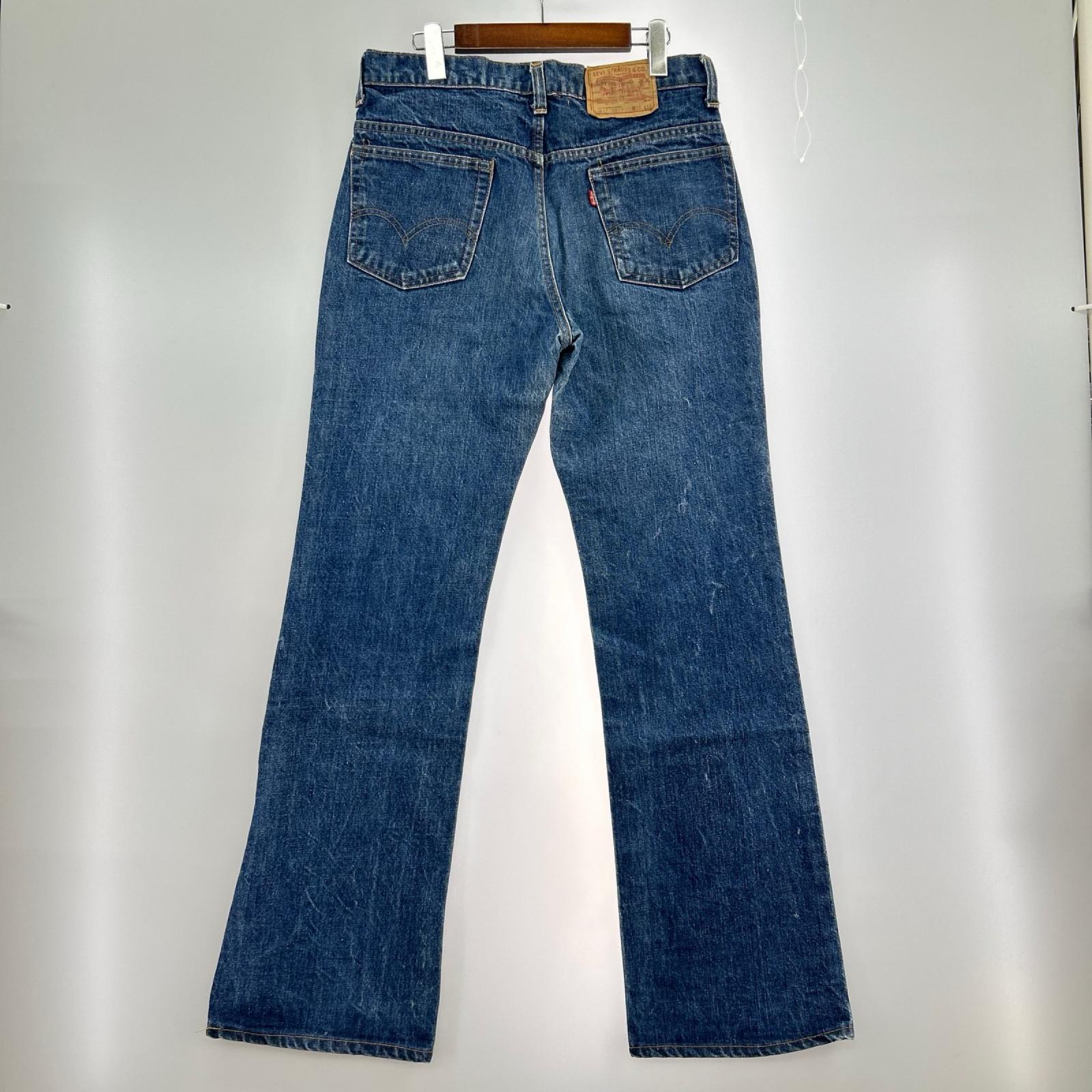 デニムパンツ 70s USA製 517-0217 (33) TALON トップボタン裏16　内タグ欠損 33 ブルー