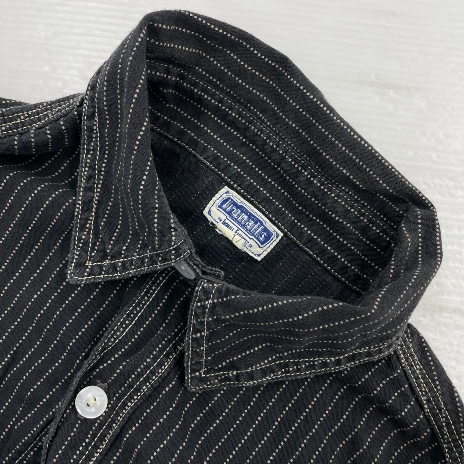 長袖シャツ THE IRONALL FACTORIES CO.　ウォバッシュシャツ　(17) ブラック