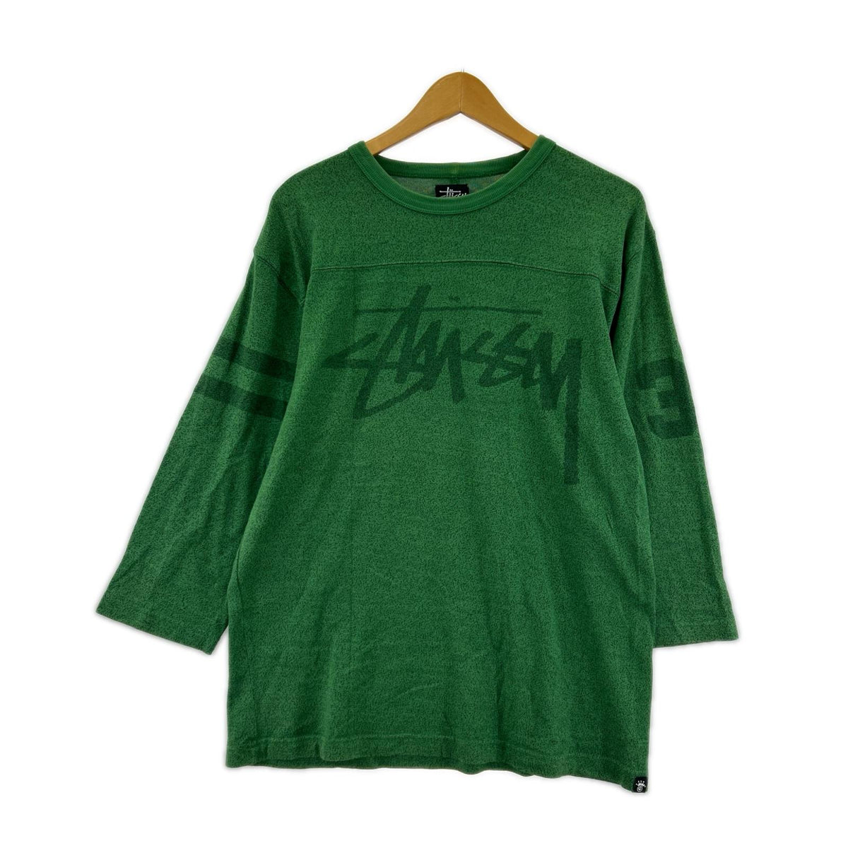 長袖Ｔシャツ STUSSY 七分丈・ラグランT M グリーン