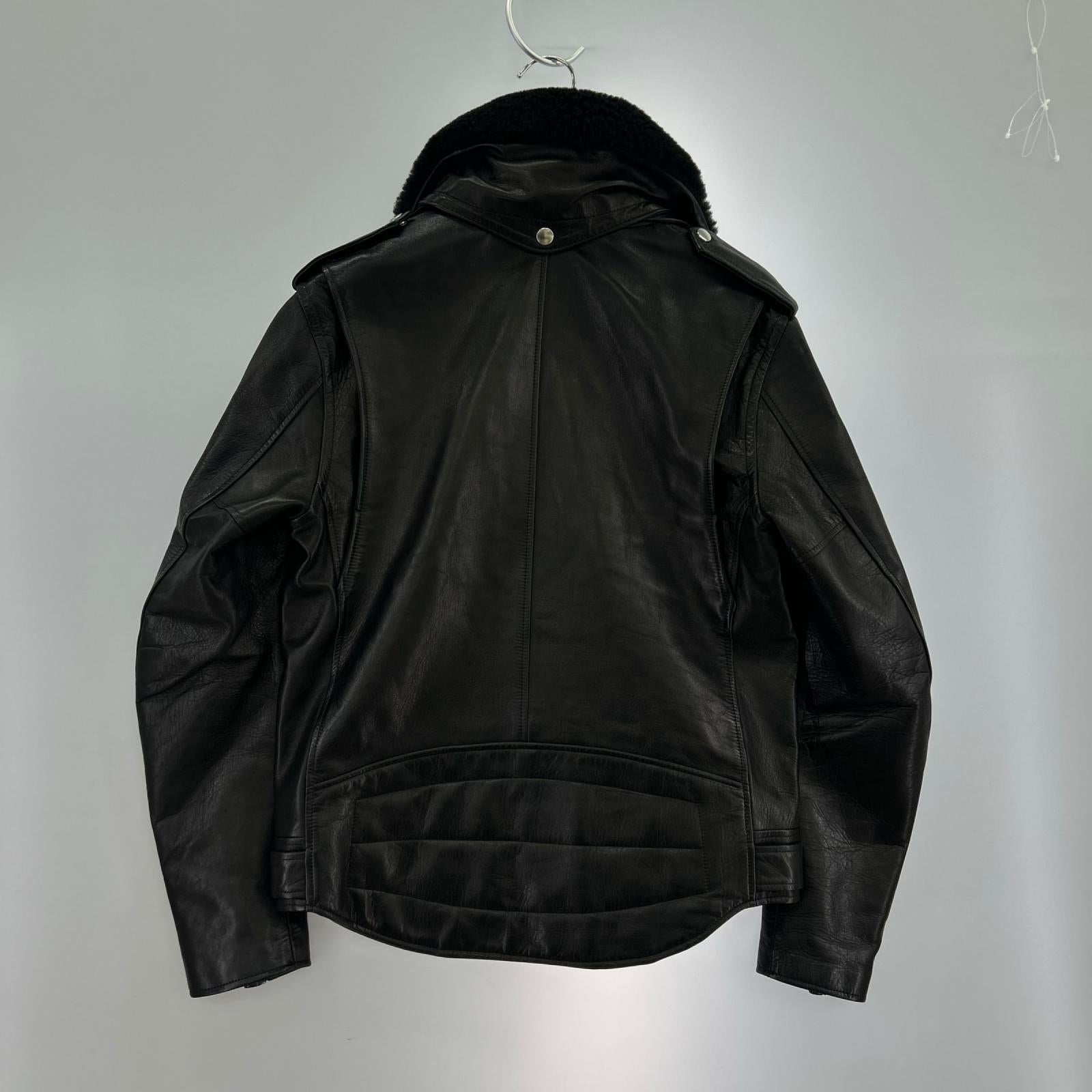 ライダースジャケット JOHN MAISON SMITH ﾑｰﾄﾝﾗｲﾀﾞｰｽｼﾞｬｹｯﾄ 黒 L L ブラック