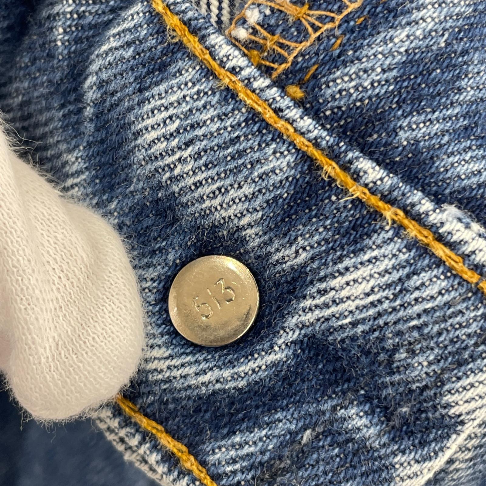 デニムパンツ 80s 517 USA製 ボタン裏513　W33 33 ブルー