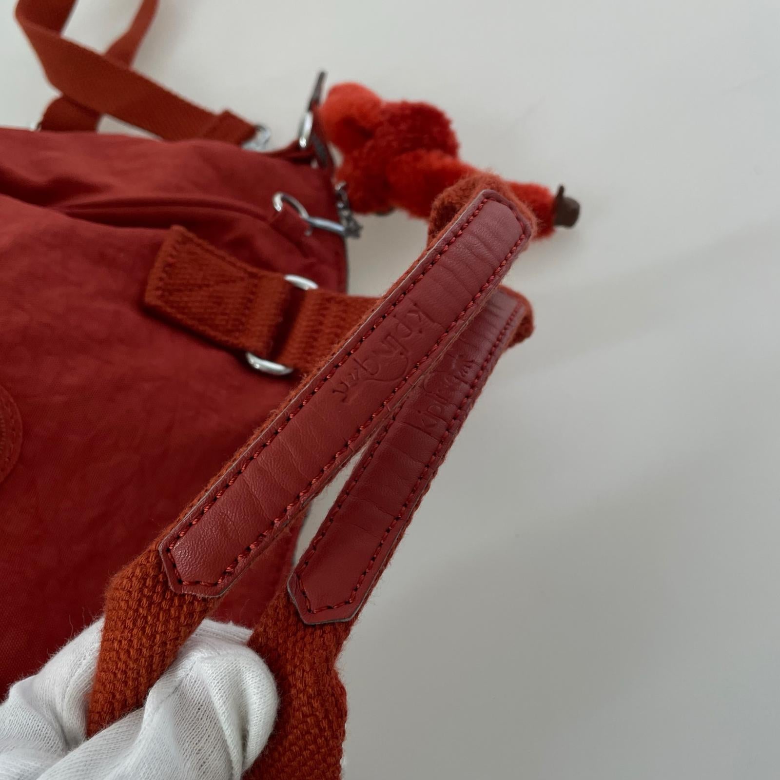 ボディバッグ KIPLING 赤 ブラウン