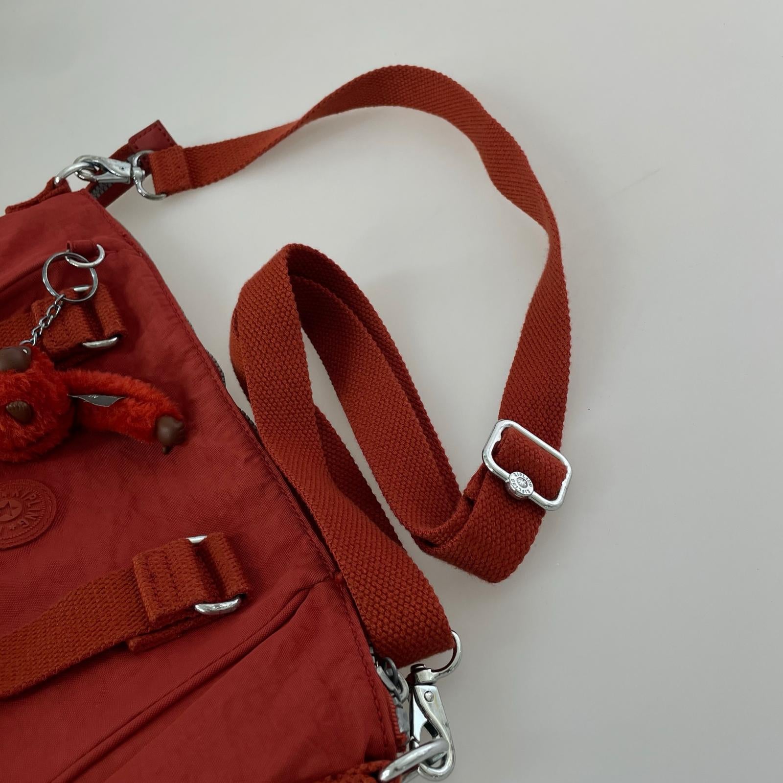 ボディバッグ KIPLING 赤 ブラウン