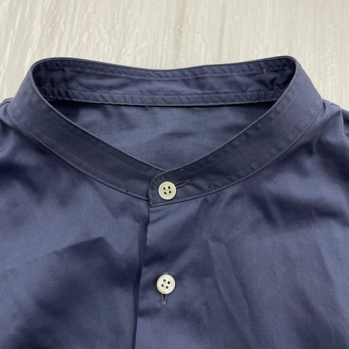 長袖シャツ SLIT BAND COLLAR SHIRT (00) GL233-50294 ブルー