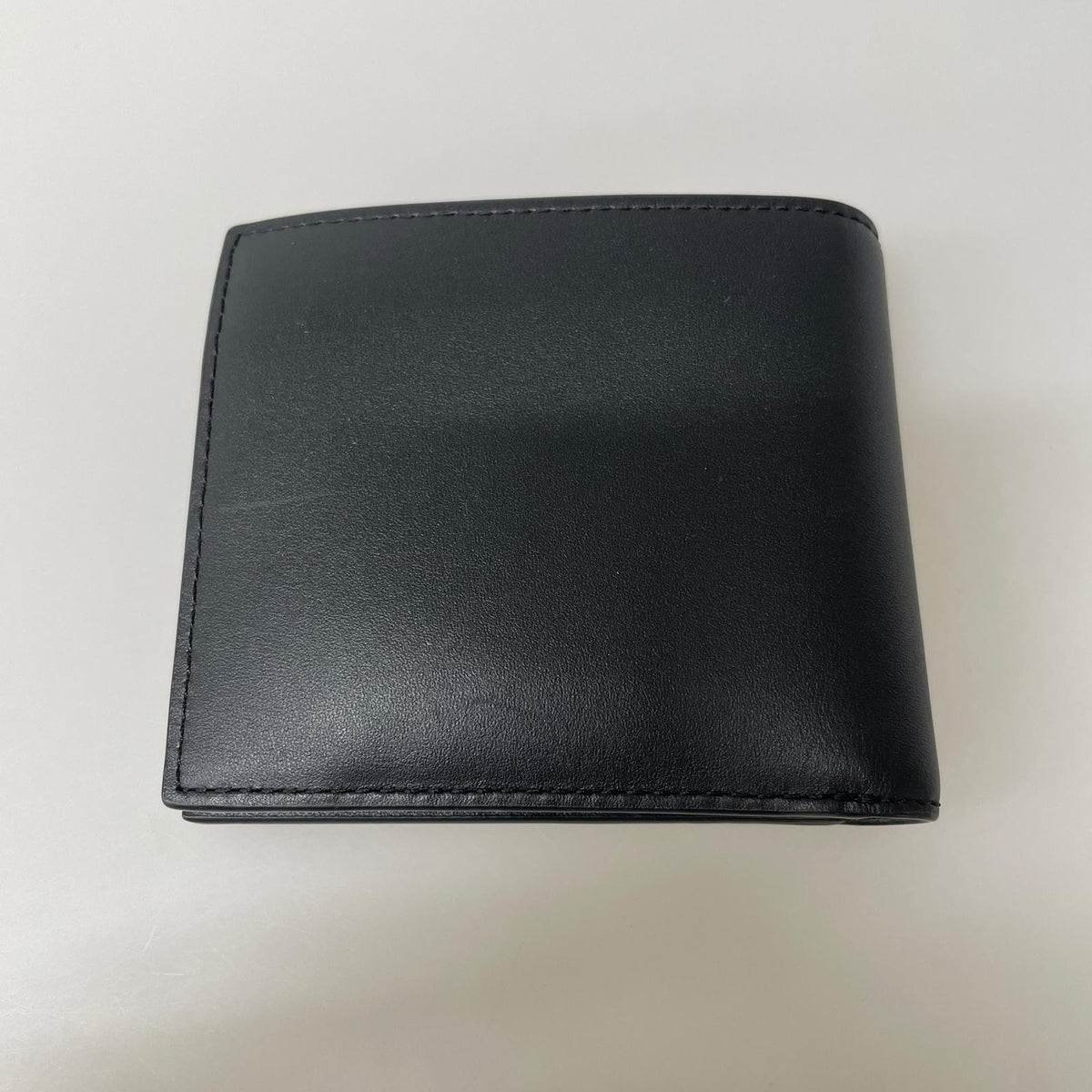 コンパクトウォレット LACOSTE レザーコンパクト財布 黒 ブラック