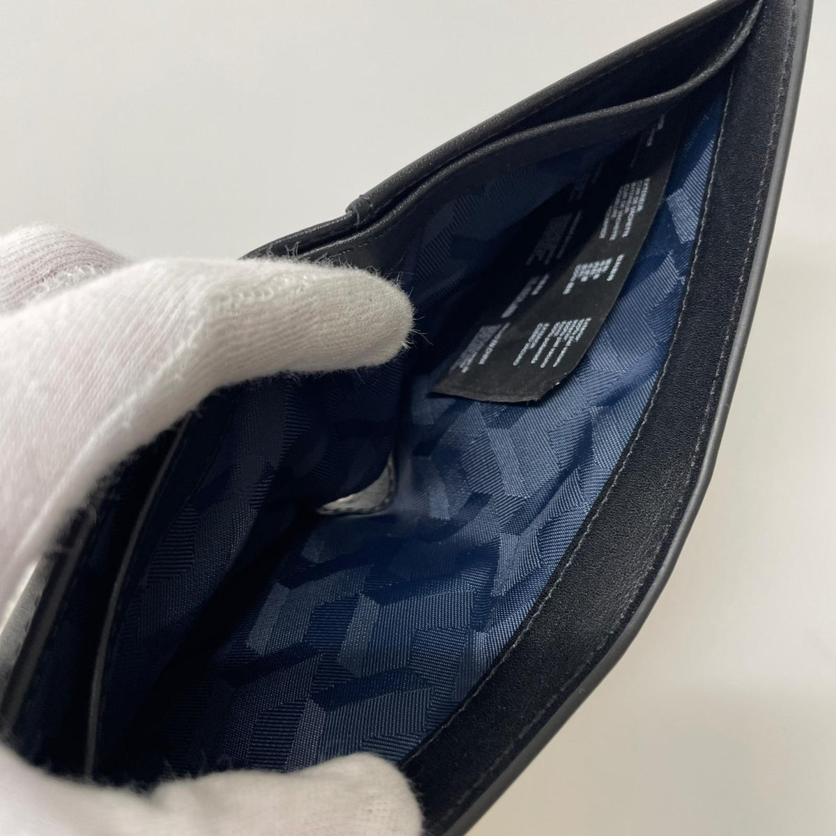 コンパクトウォレット LACOSTE レザーコンパクト財布 黒 ブラック
