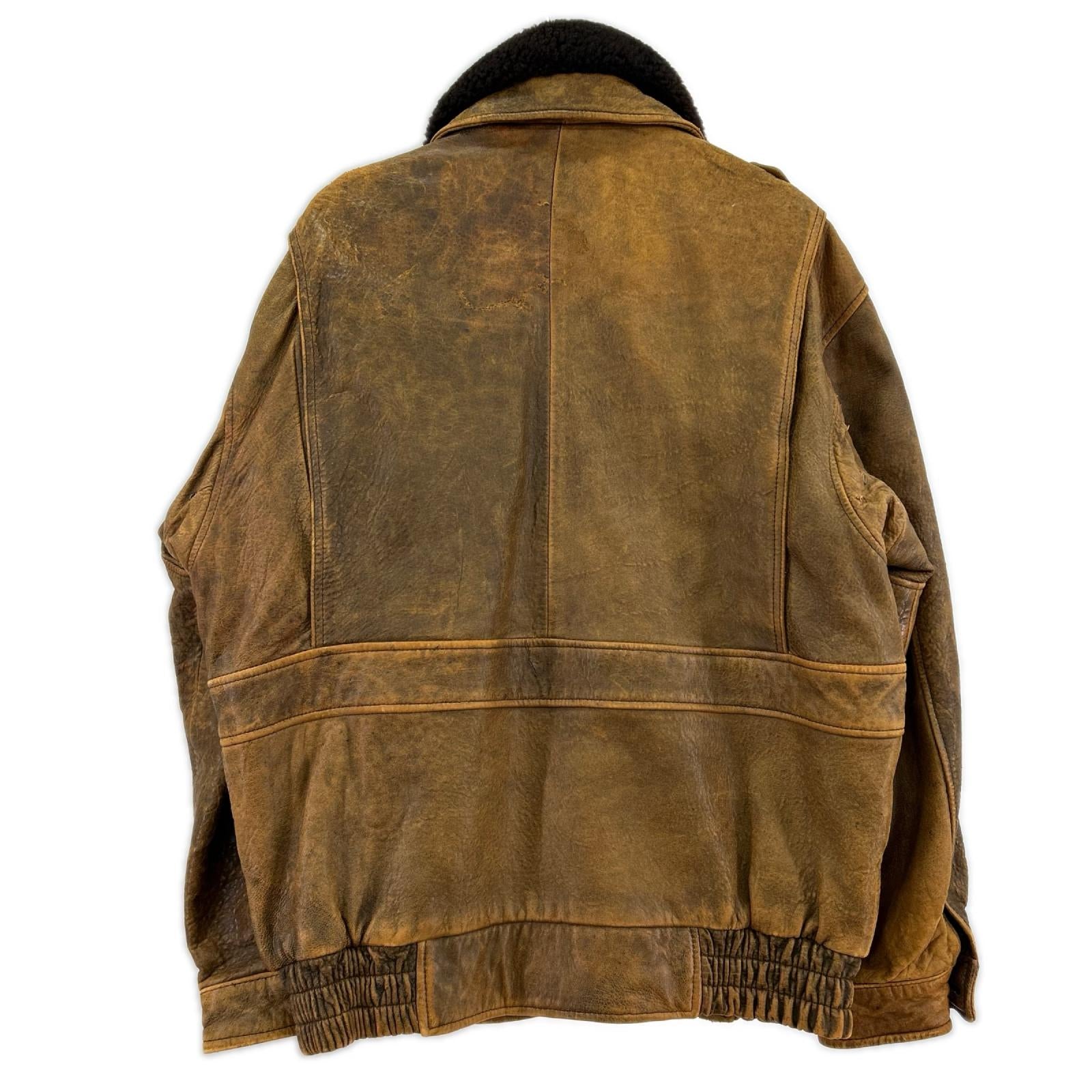 レザージャケット SUB URBAN ｴﾘﾎﾞｱ ﾚｻﾞｰﾌﾞﾙｿﾞﾝ 茶 L ブラウン