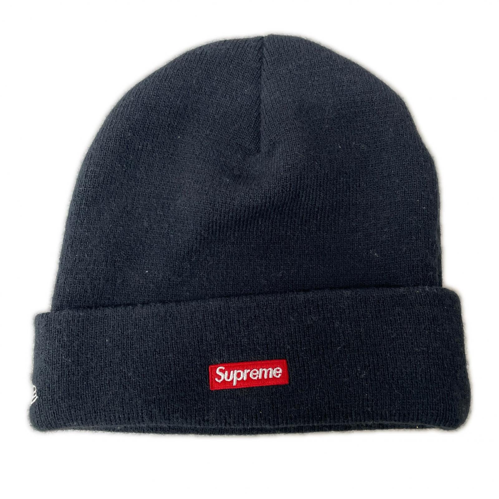 ニットキャップ new era logo beanie ネイビー