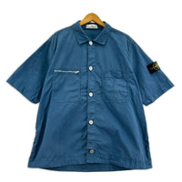 半袖シャツ Stretch-TC Garment Dyed Short Sleeve L ブルー