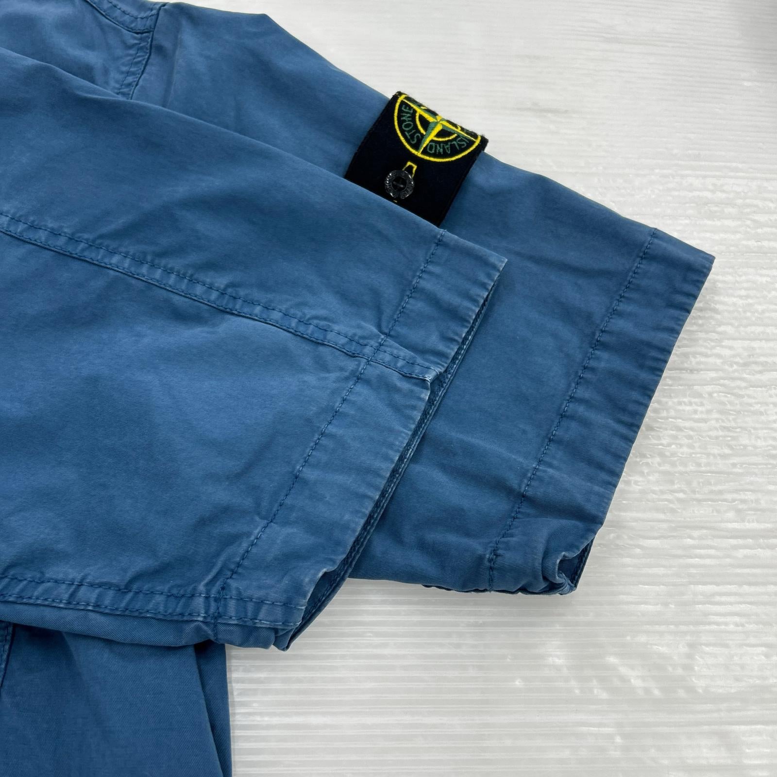 半袖シャツ Stretch-TC Garment Dyed Short Sleeve L ブルー