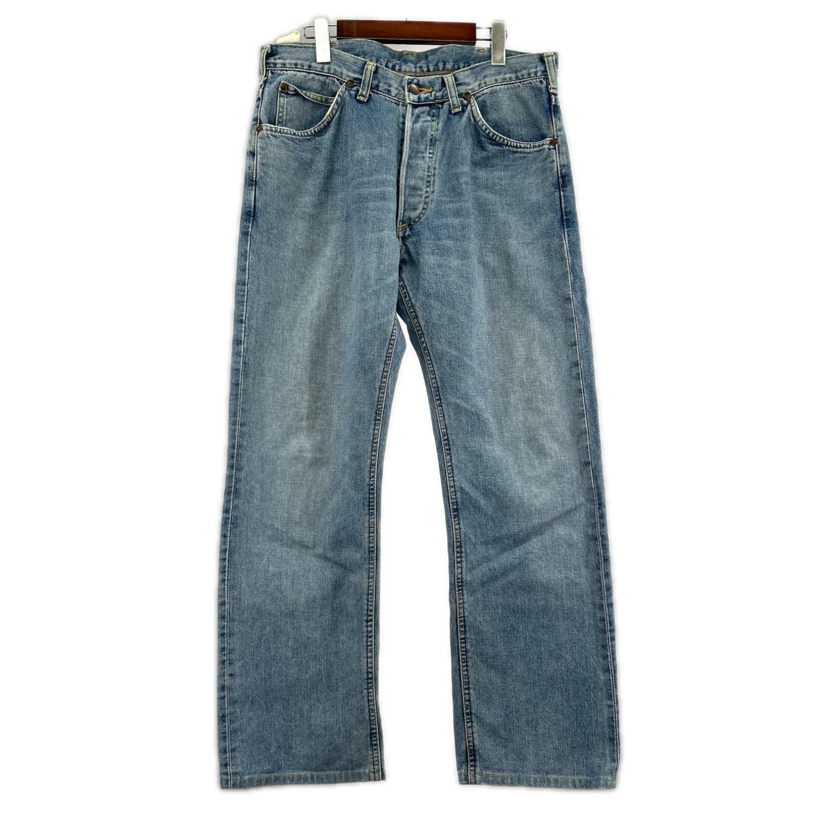 デニムパンツ 90s サイド黒タグ復刻 101B W34 34 ブルー