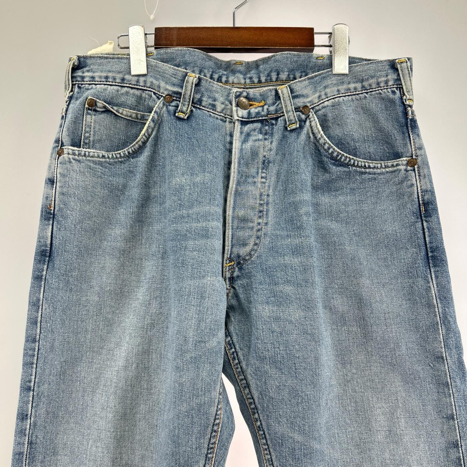 デニムパンツ 90s サイド黒タグ復刻 101B W34 34 ブルー