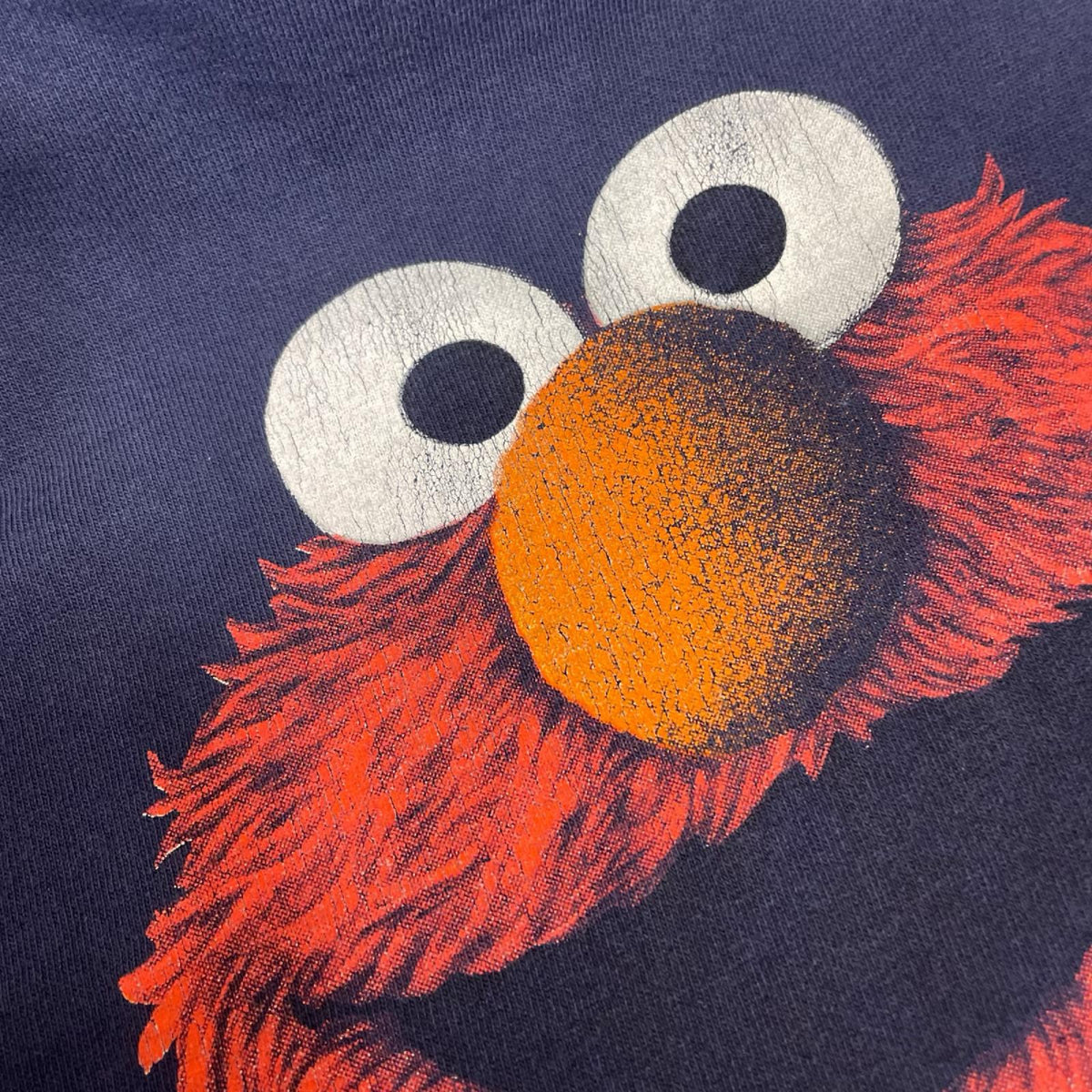 半袖Ｔシャツ 90s セサミストリート エルモ キャラクターTシャツChange'sﾀｸﾞ L ネイビー
