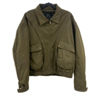 Color Blocked Bomber Jacket カーキ (M) M