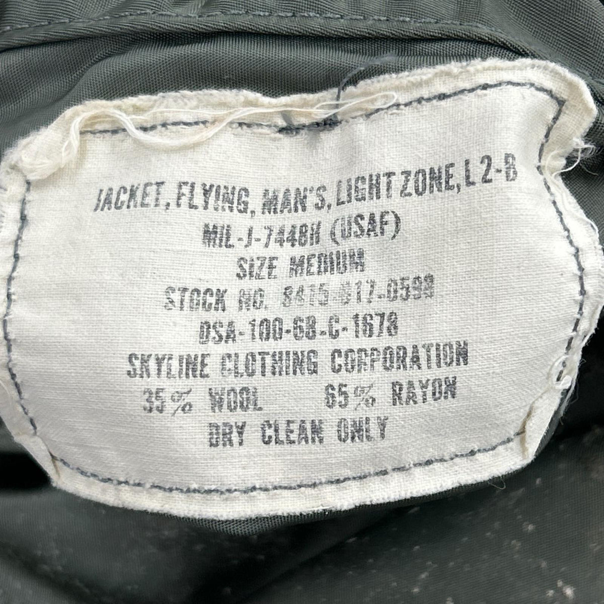 ジャケット 60s CONMARｼﾞｯﾌﾟ L-2B (M) M カーキ