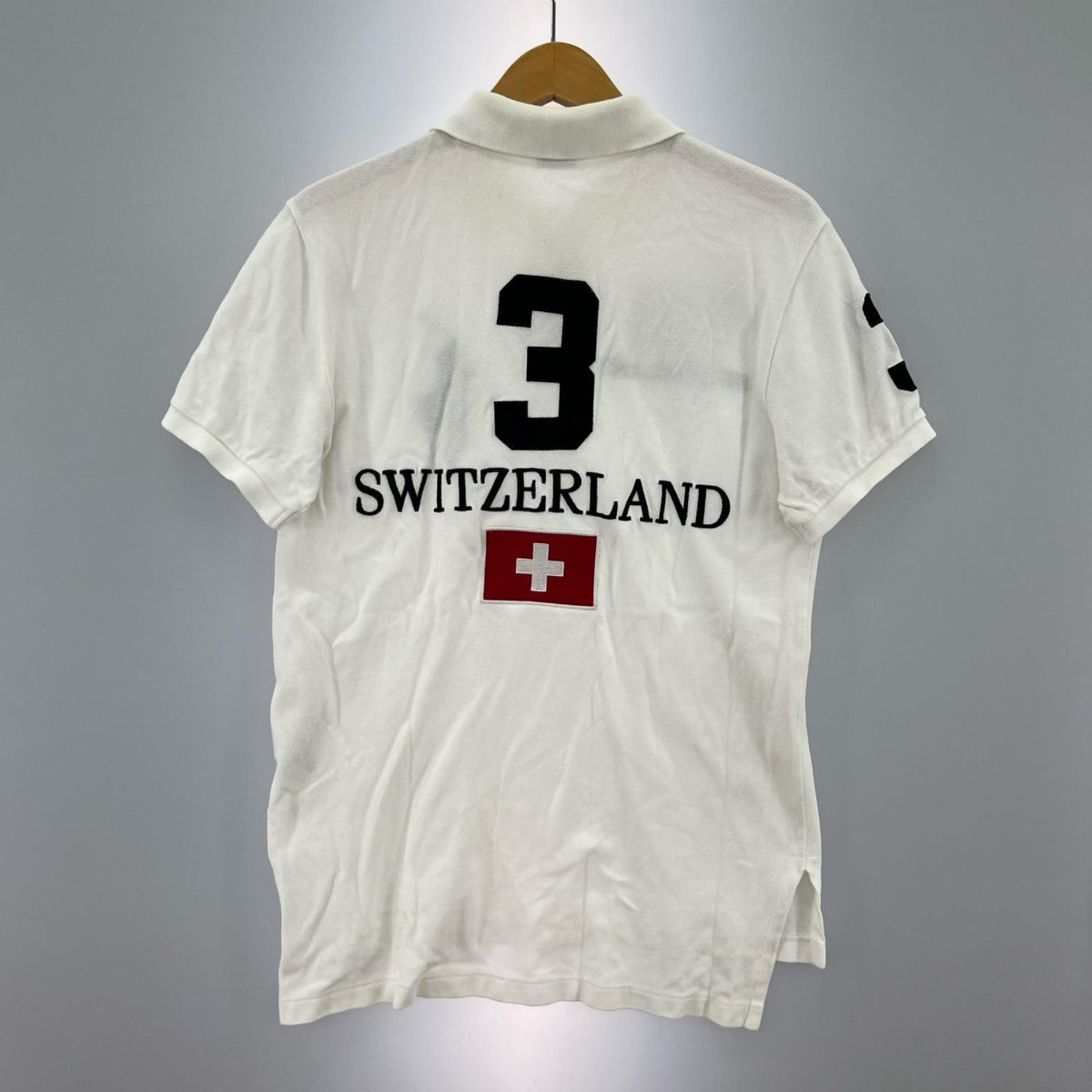 半袖シャツ POLO ビックポニー 白 スイス M ホワイト