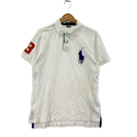 ポロシャツ POLO ブルービッグポニー 袖オレンジ3 M ホワイト
