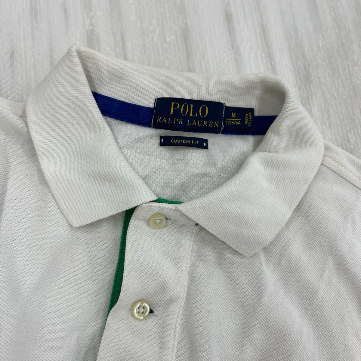 ポロシャツ POLO ブルービッグポニー 袖オレンジ3 M ホワイト