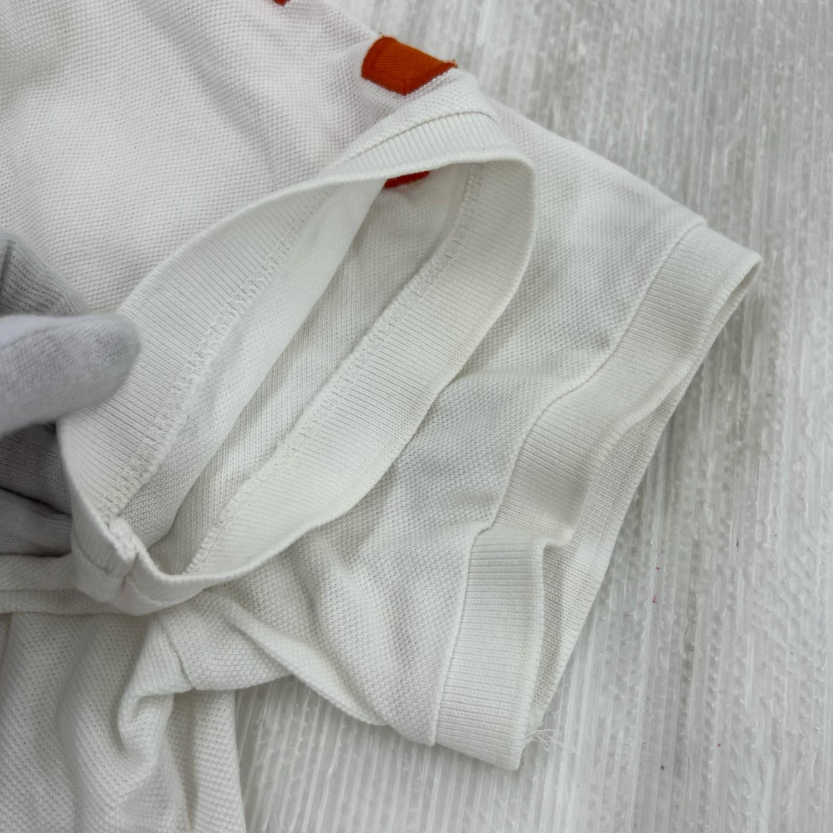 ポロシャツ POLO ブルービッグポニー 袖オレンジ3 M ホワイト