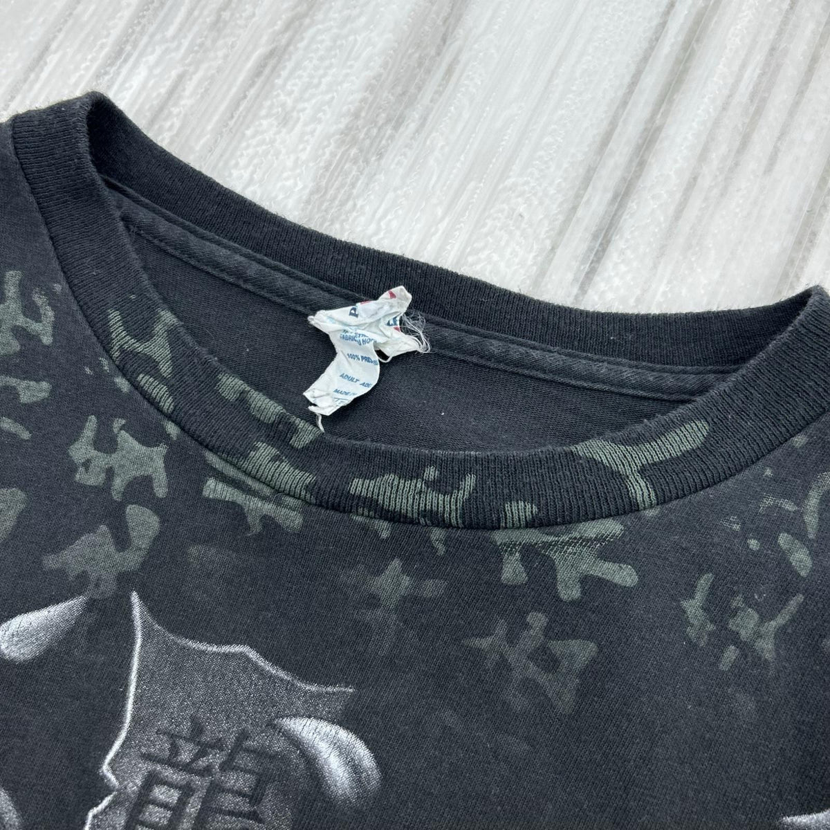 半袖Ｔシャツ 龍 虎 Tシャツ 黒 ビッグプリント ブラック