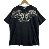 半袖Ｔシャツ スカル ビッグプリント 黒 L ブラック