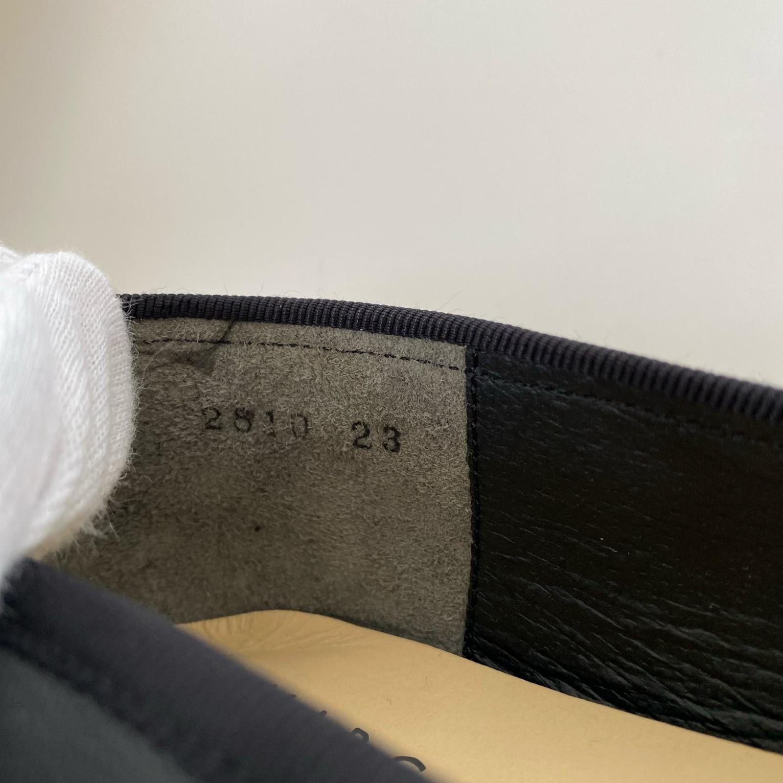 パンプス 2810、BLK、レザーバレエシューズ、23 ブラック