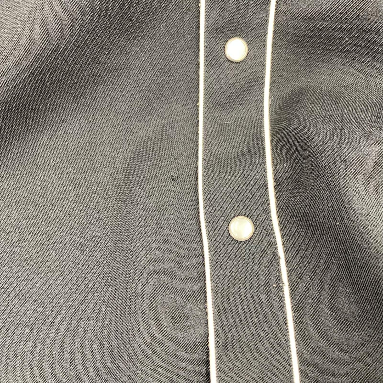 長袖シャツ 70s- H BAR C USA製 ウエスタンシャツ 鷹 ブラック