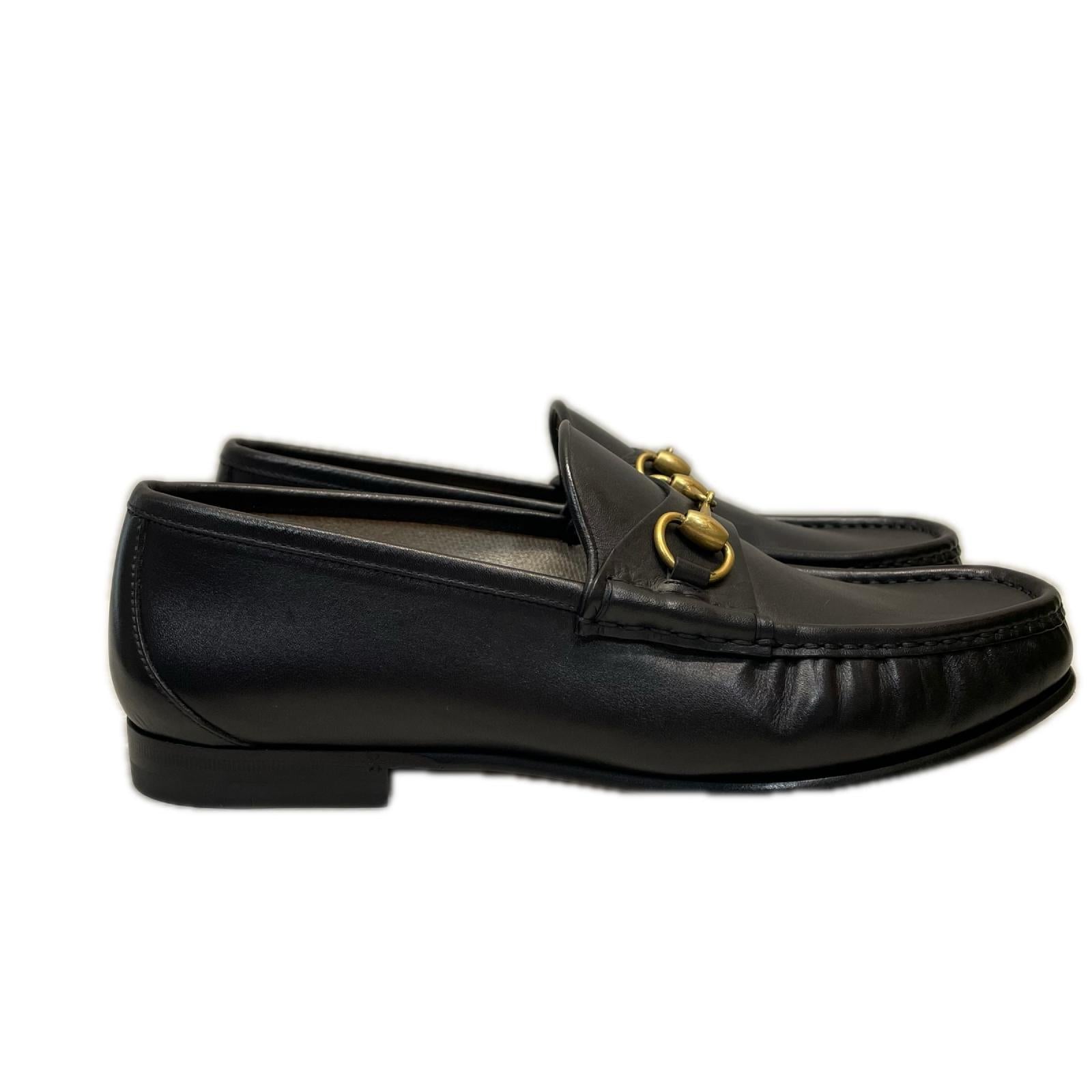 GUCCI 1953 ﾎｰｽﾋﾞｯﾄﾛｰﾌｧｰ 7 黒 26cm (US8 UK7 1/2 EU42)