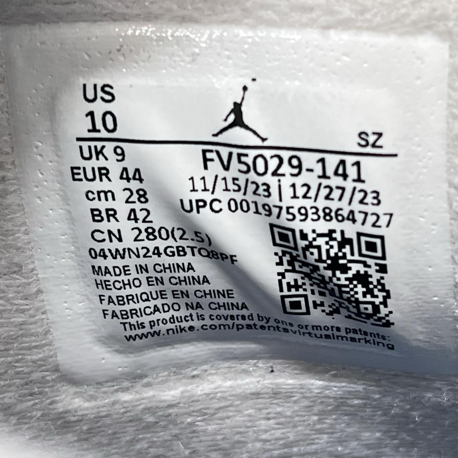スニーカー FV5029-141 Air Jordan 4 Retro 28cm (US10 UK9 1/2 EU46) グレー