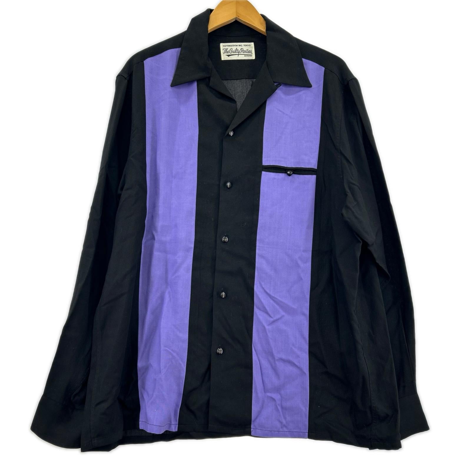 長袖シャツ TWO-TONE 50's SHIRTS M ブラック