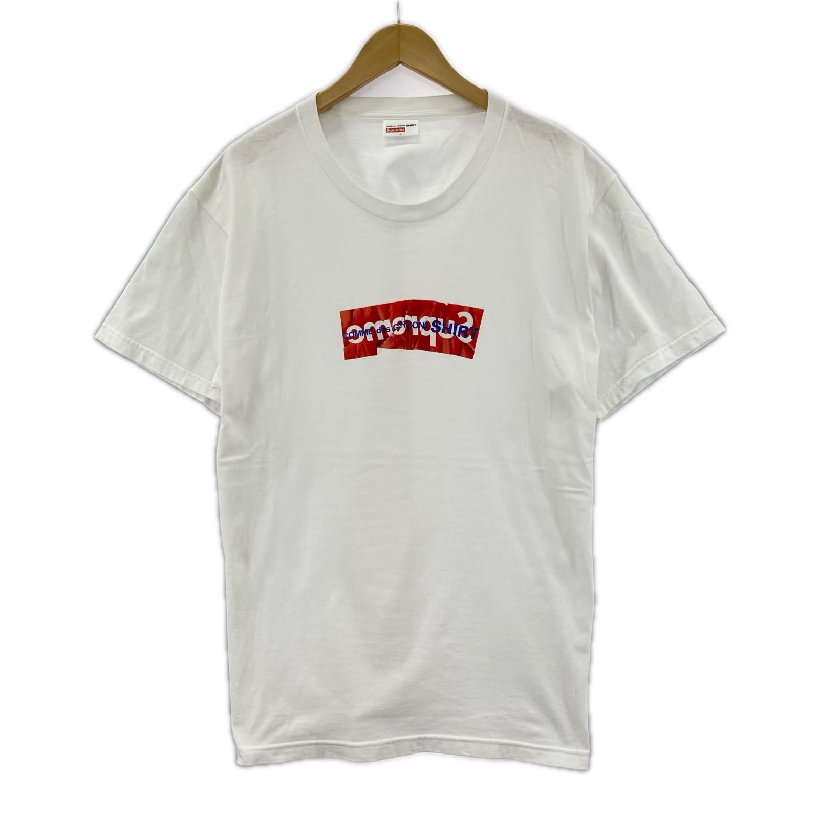 半袖Ｔシャツ Supreme×COMME des GARCONS SHIRT 17SS Box Logo Tee White ボックスロゴTee L 白 L ホワイト