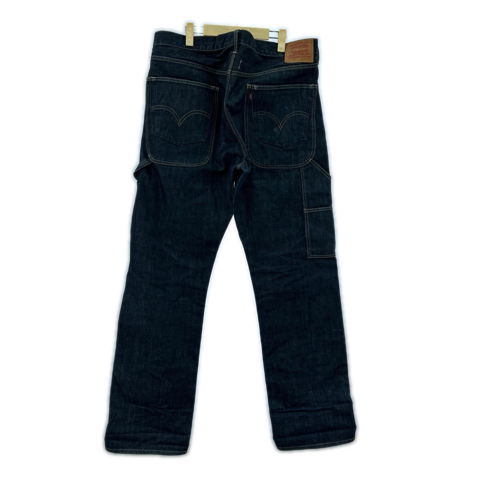 デニムパンツ ×Levi's 503 再構築デニムペインターパンツ (W40) L ネイビー
