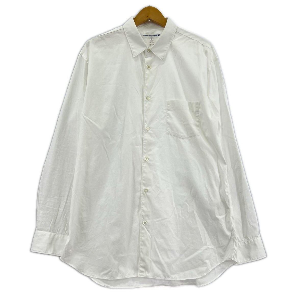 長袖シャツ FOREVER Cotton Poplin Plain 白 (L) L ホワイト