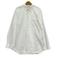 長袖シャツ FOREVER Cotton Poplin Plain 白 (L) L ホワイト