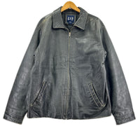 レザージャケット OLD GAP カウレザー ジャケット(L) 黒 L ブラック