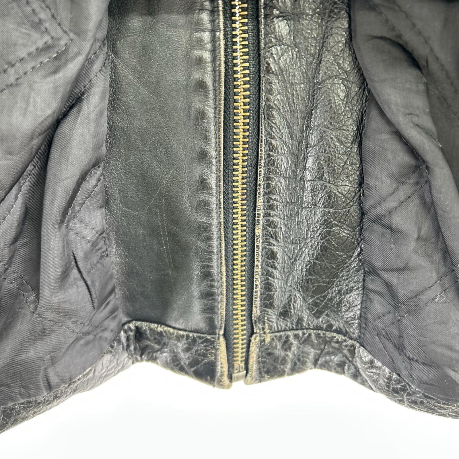 レザージャケット OLD GAP カウレザー ジャケット(L) 黒 L ブラック
