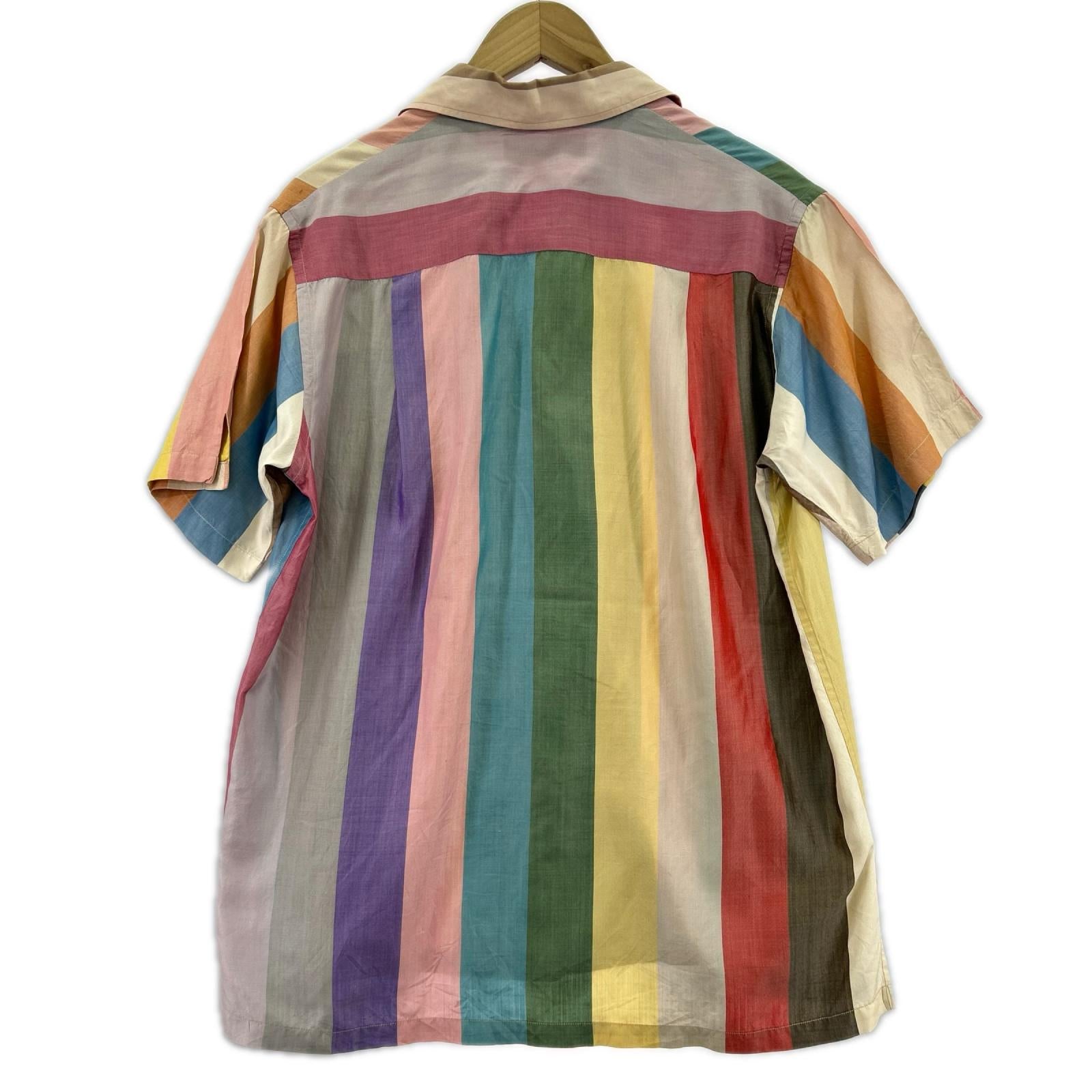 半袖シャツ 50s-60s頃 Oleg Cassini ループカラー シルクシャツ (S) S マルチカラー