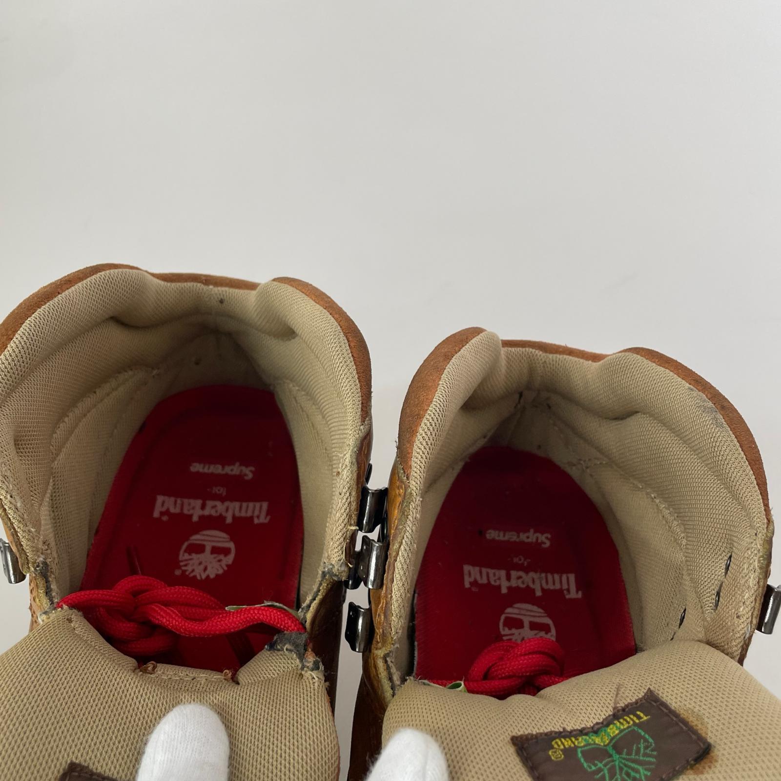 ブーツ Timberland×SUPREME 11AW Euro Hiker 8.5M 茶