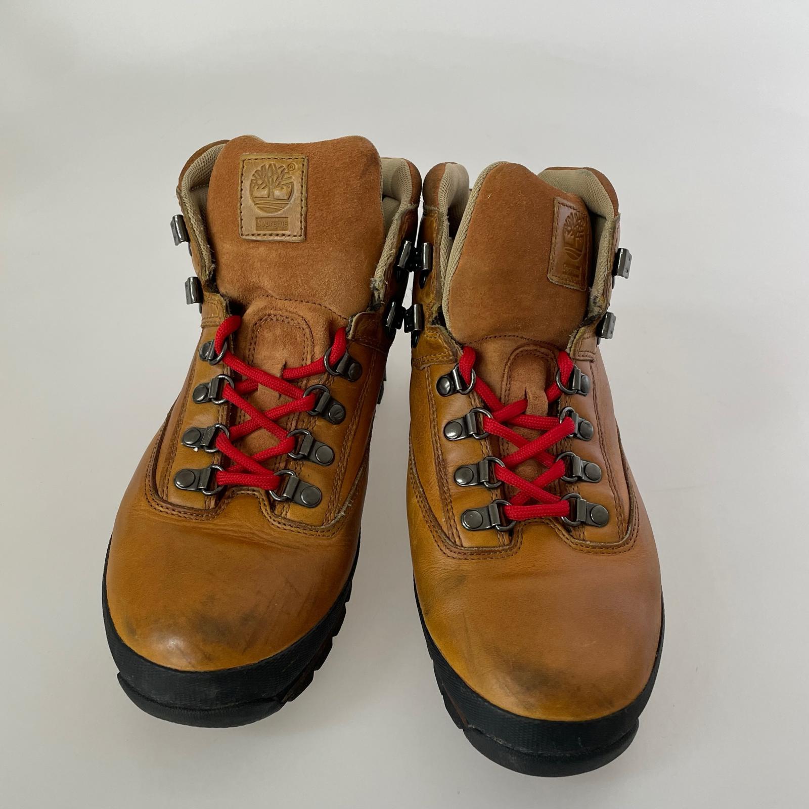 ブーツ Timberland×SUPREME 11AW Euro Hiker 8.5M 茶