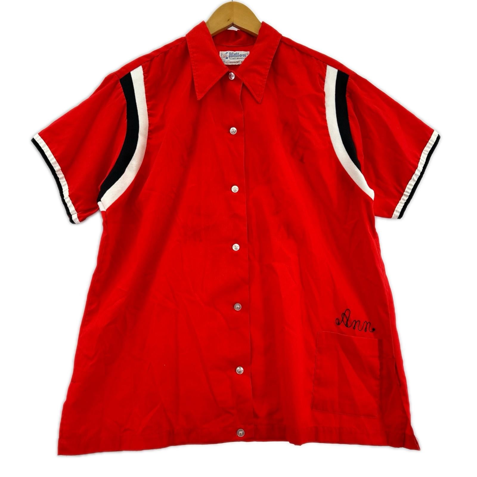 半袖シャツ 70s Hilton ﾎﾞｰﾘﾝｸﾞｼｬﾂ 赤 レッド