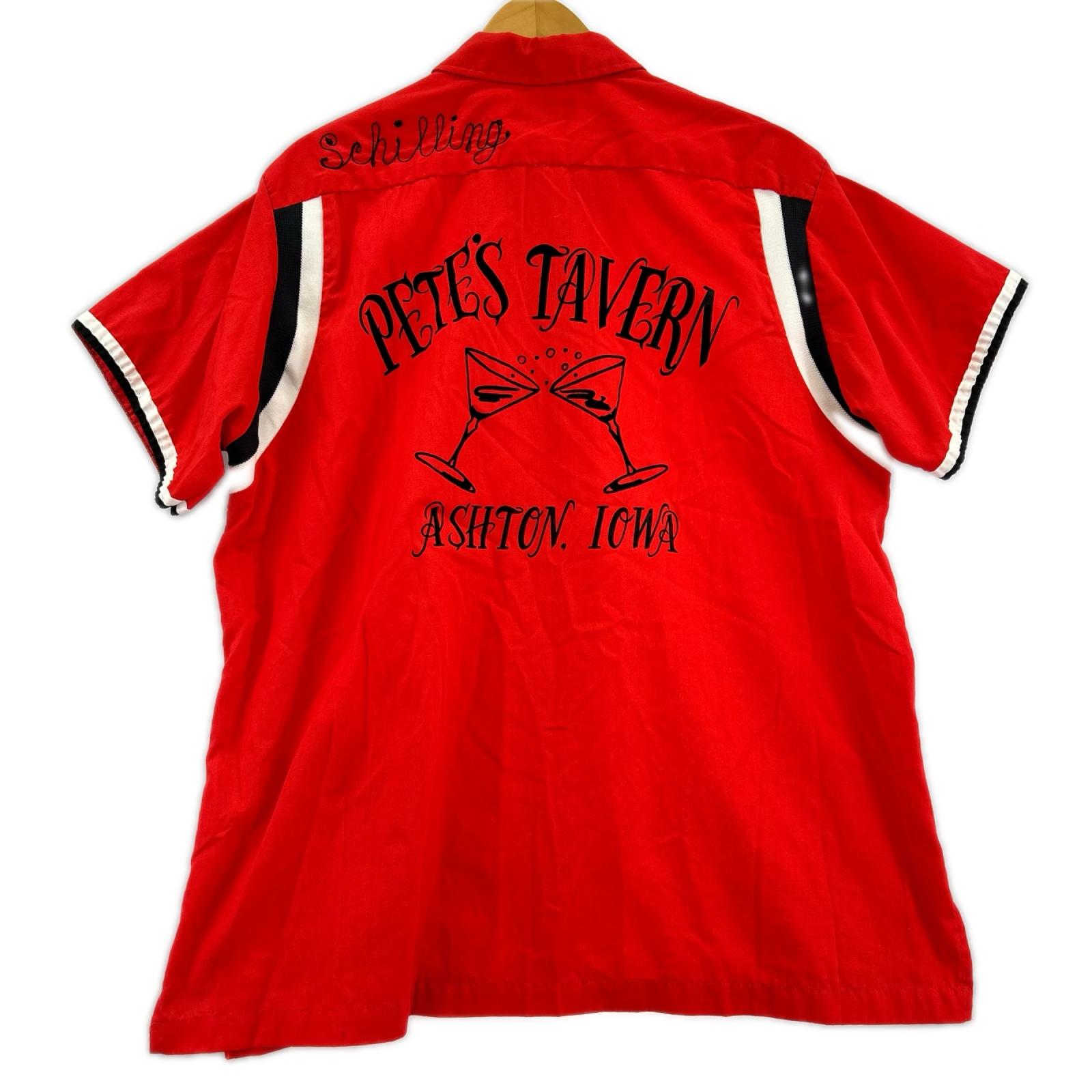 半袖シャツ 70s Hilton ﾎﾞｰﾘﾝｸﾞｼｬﾂ 赤 レッド